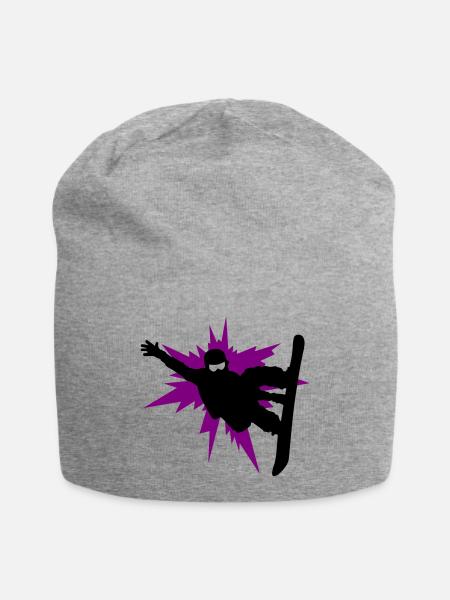 Snowboarding - Jersey-Beanie - Grau meliert