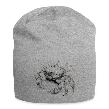 Gloomy Mechanical Crab Illustration - Jersey Beanie - heather grey - Front