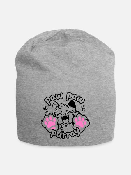 Paw Paw Purray Cat | Funny paw motif - Jersey Beanie - heather grey