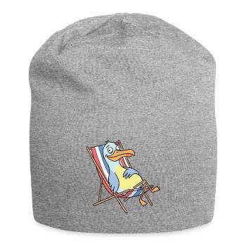 Relaxter Strandpelikan - Jersey-Beanie - Grau meliert - Vorne