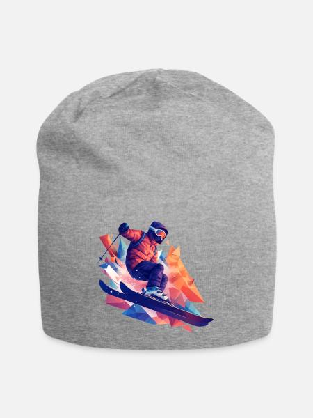 Sky Sports im Winter ist jetzt im Trend - Jersey-Beanie - Grau meliert