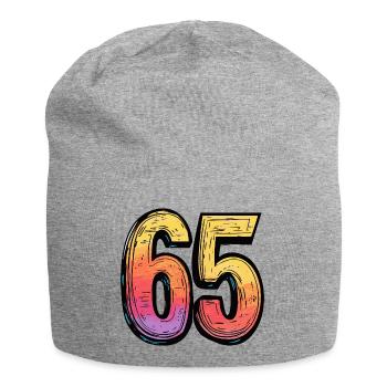 65 chiffres colorés - Bonnet en jersey - gris chiné - Devant