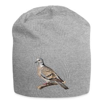 Turteltaube-Naturillustration - Jersey-Beanie - Grau meliert - Vorne