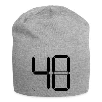 NUMÉRO 40 Quarante Cadeaux d’anniversaire numériques - Bonnet en jersey - gris chiné - Devant