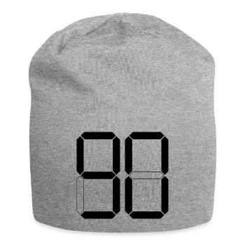 NUMMER 90 Neunzig Geschenk Digital - Jersey-Beanie - Grau meliert - Vorne