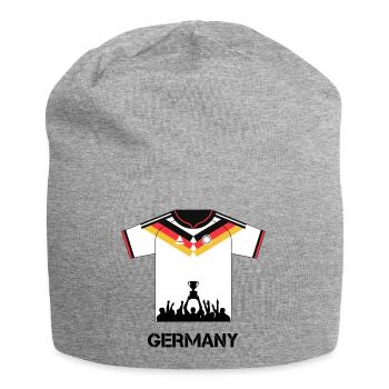 Maillot de football allemand avec coupe – Design du ventilateur - Bonnet en jersey - gris chiné - Devant