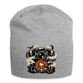 Spuktelefon Halloween Motiv - Jersey-Beanie - Grau meliert - Vorne
