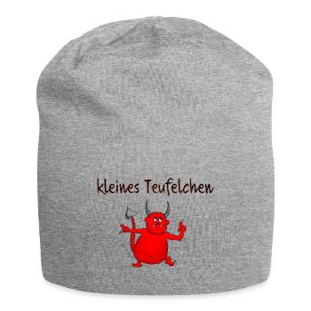 kleines Teufelchen - Jersey-Beanie - Grau meliert - Vorne