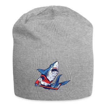 Shark Hockey T-Shirt - Jersey Beanie - heather grey - Front