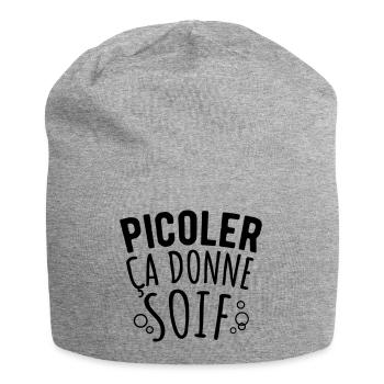 Picoler ça donne soif - Bonnet en jersey - gris chiné - Devant