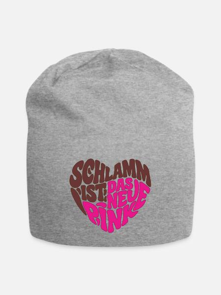 Schlamm ist das neue Pink - Jersey-Beanie - Grau meliert