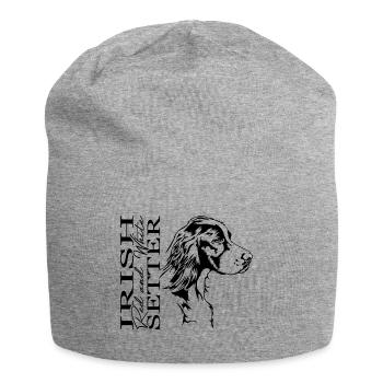 Chien de chasse setter irlandais rouge et blanc Wilsigns - Bonnet en jersey - gris chiné - Devant