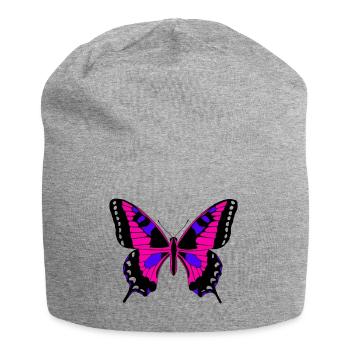 joli papillon - Bonnet en jersey - gris chiné - Devant