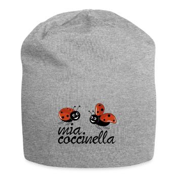 Ladybirds with my ladybug text - Jersey Beanie - heather grey - Front