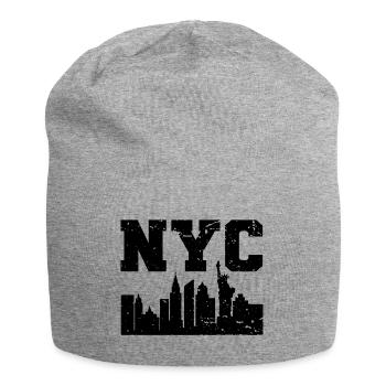 NYC New York Skyline - Jersey-Beanie - Grau meliert - Vorne