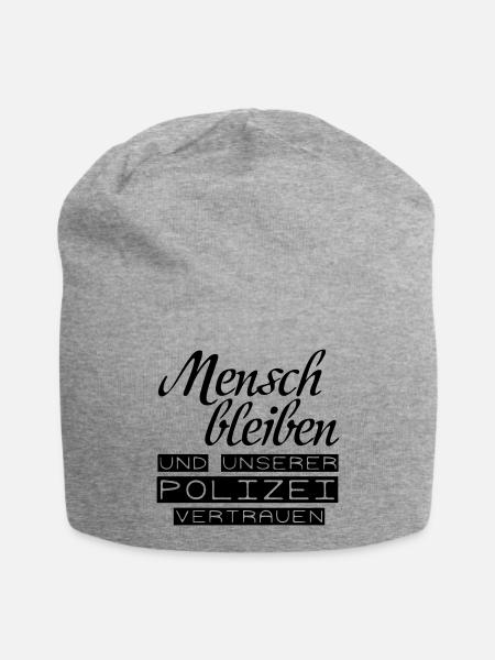 Der Polizei vertrauen Geschenk - Jersey-Beanie - Grau meliert