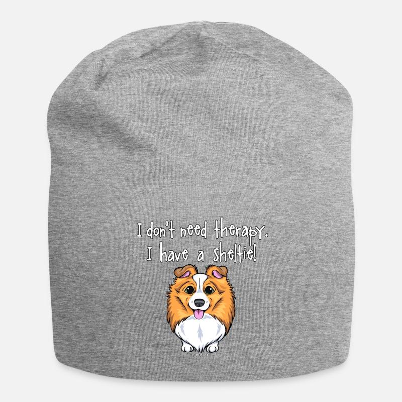 Sheltie Hundetherapie 2 - Jersey-Beanie - Grau meliert