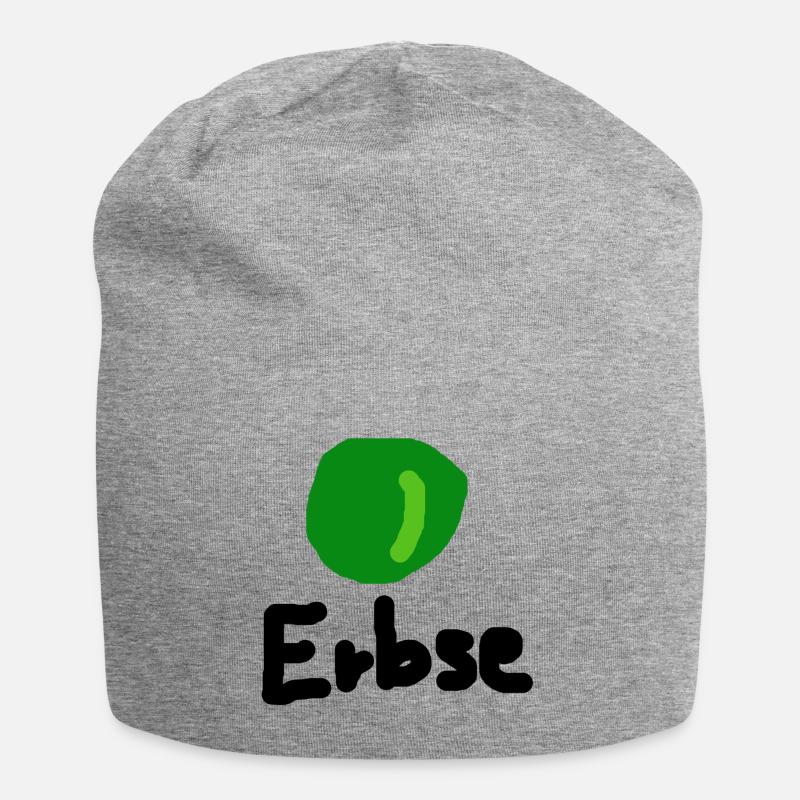 Erbse - Jersey-Beanie - Grau meliert