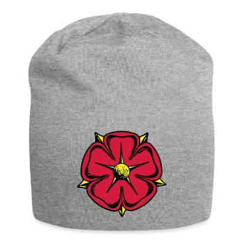 Lippy rose - Jersey Beanie - heather grey - Front
