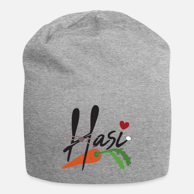 Hasi - Jersey-Beanie - Grau meliert