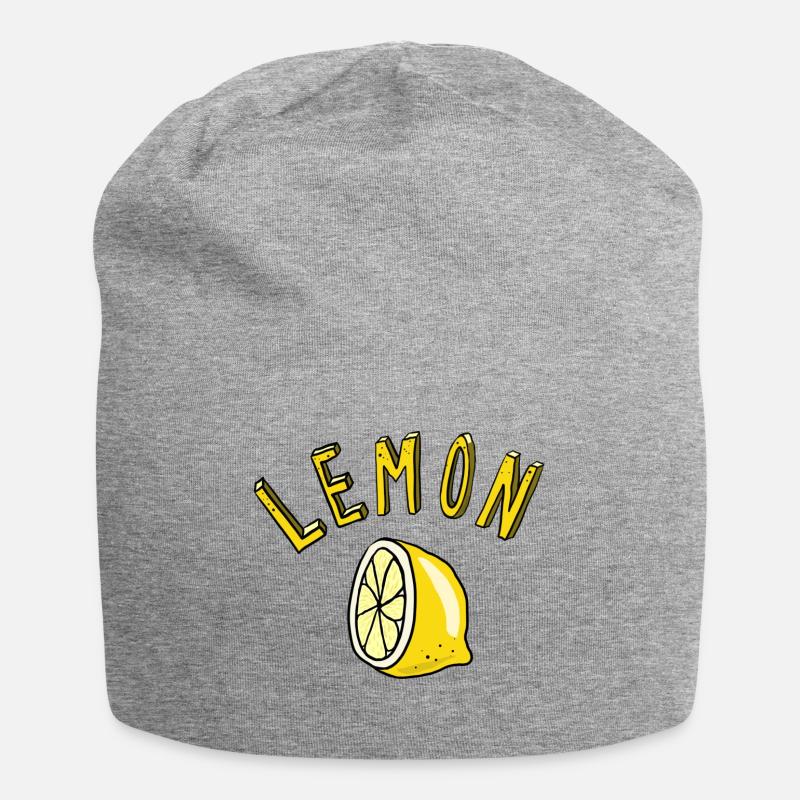 Lemon - because sour makes you funny! - Jersey Beanie - heather grey