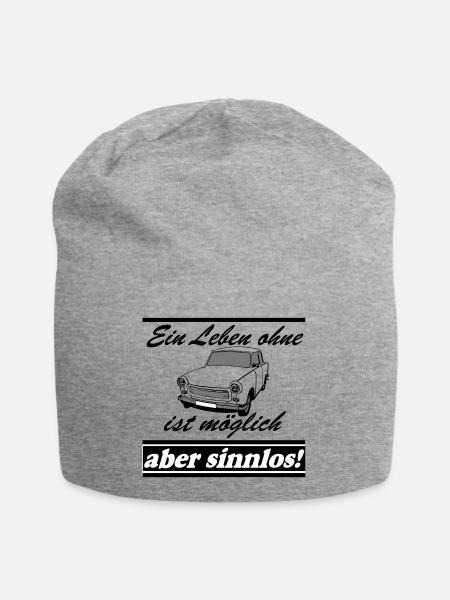  , ein Leben ohne  ..(25) - Jersey-Beanie - Grau meliert