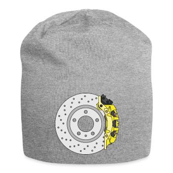 Disque de frein arrière jaune - Bonnet en jersey - gris chiné - Devant