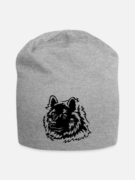 Eurasier Kopf - Jersey-Beanie - Grau meliert