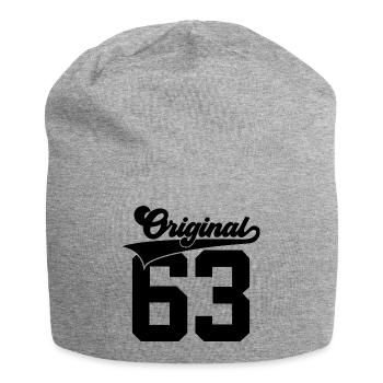 63RD BIRTHDAY 1963 ORIGINAL 63 - Jersey Beanie - heather grey - Front