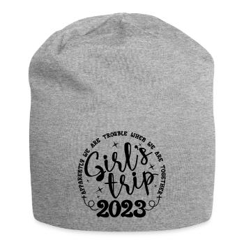 Voyage des filles 2023 Funny Girls Trip Week-end Vacances - Bonnet en jersey - gris chiné - Devant