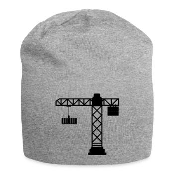 Grue avec conteneur maritime - Bonnet en jersey - gris chiné - Devant