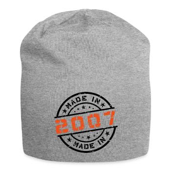 Année de naissance Anniversaire Né en - Fabriqué en 2007 - Bonnet en jersey - gris chiné - Devant