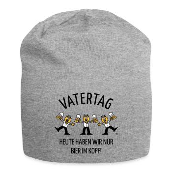 Vatertag – Bier Im Kopf (Karikatur Tanz / 3C / B) - Jersey-Beanie - Grau meliert - Vorne
