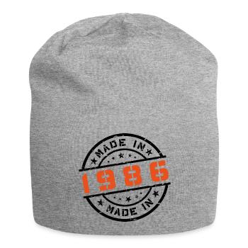 Année de naissance Anniversaire Né en - Fabriqué en 1986 - Bonnet en jersey - gris chiné - Devant