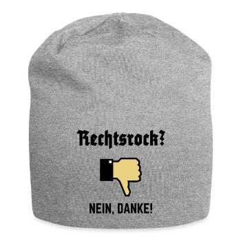 Rechtsrock? Nein, Danke! (Gegen Rechts / P / 3C) - Jersey-Beanie - Grau meliert - Vorne