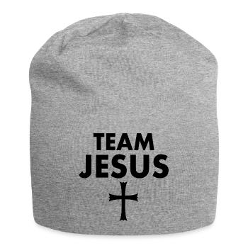 Team jesus - Bonnet en jersey - gris chiné - Devant