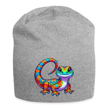 Gecko - Jersey-Beanie - Grau meliert - Vorne