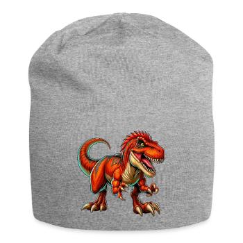 Dinosaur - Jersey Beanie - heather grey - Front