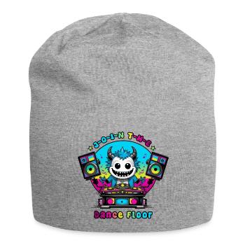 Disco Monster - Jersey Beanie - heather grey - Front