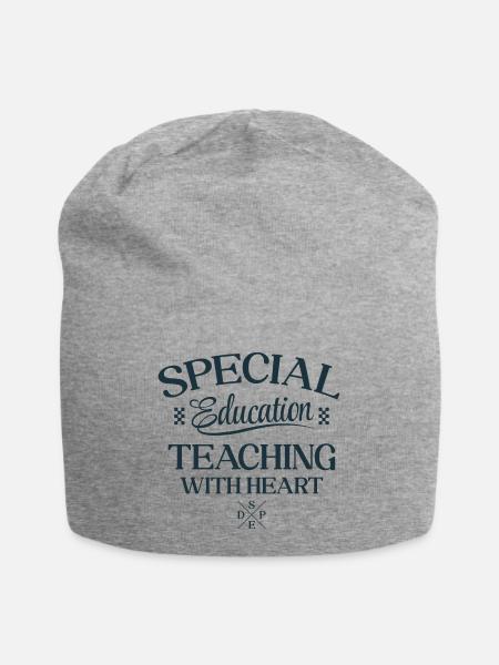 Special Education -Teaching With Heart - Jersey-Beanie - Grau meliert