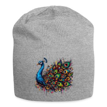 Peacock - Jersey Beanie - heather grey - Front