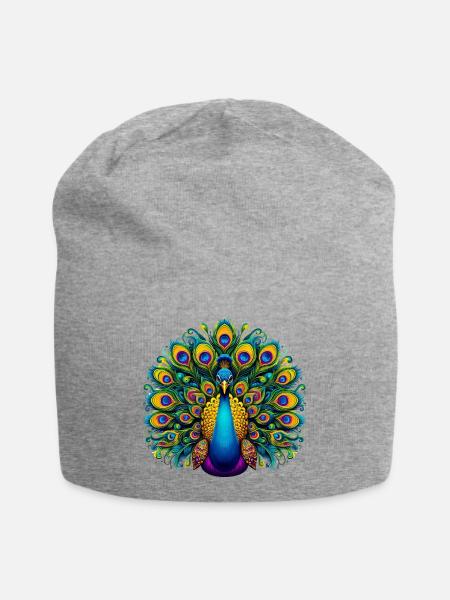 Pfau - Jersey-Beanie - Grau meliert