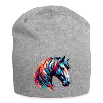 Cheval - Bonnet en jersey - gris chiné - Devant