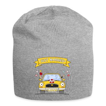 Just married Hochzeitsauto Gelb - Jersey-Beanie - Grau meliert - Vorne
