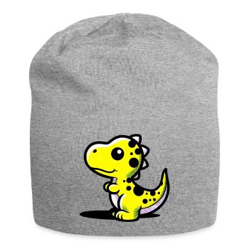 Dinosaur - Jersey Beanie - heather grey - Front