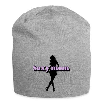 Sexy mom - Jersey Beanie - heather grey - Front
