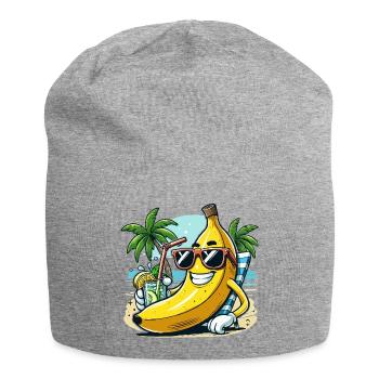 Entspannte Banane - Jersey-Beanie - Grau meliert - Vorne