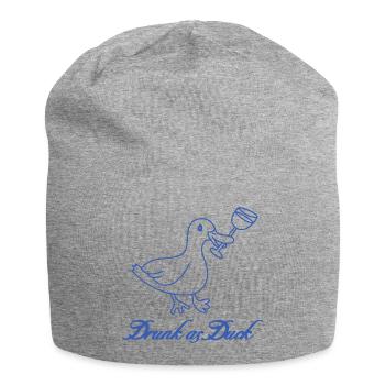 Drunk as Duck – Lustiges Trink-Wortspiel - Jersey-Beanie - Grau meliert - Vorne