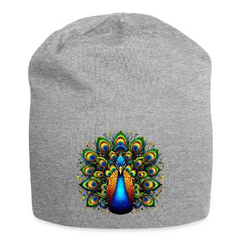 Pfau - Jersey-Beanie - Grau meliert - Vorne