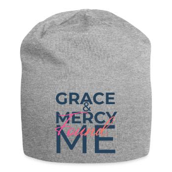 Grace & Mercy Found Me - Jersey Beanie - heather grey - Front
